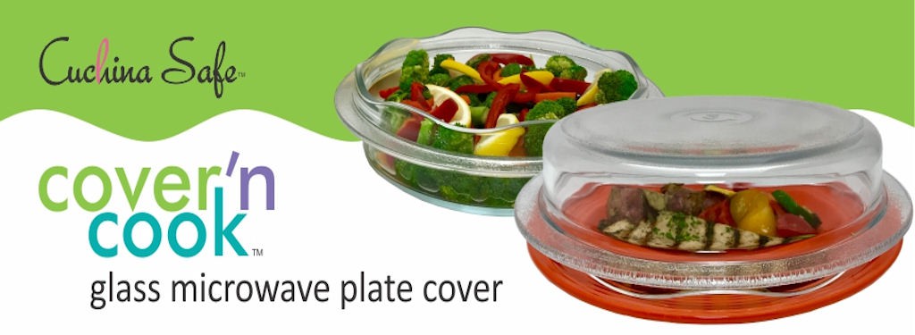 Cuchina Safe 2-Piece Vented Glass Microwave Safe Lids and Bowl Covers Set;  Perfect Lid for Bowls, Mugs, and Pots (8 inch and 9 inch)